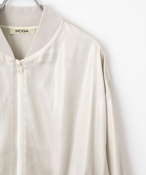 MOGA / モガ ブルゾン | スタイリスト戸野塚かおるコラボ ネイルヴィンテージサテンショートブルゾン | 詳細2
