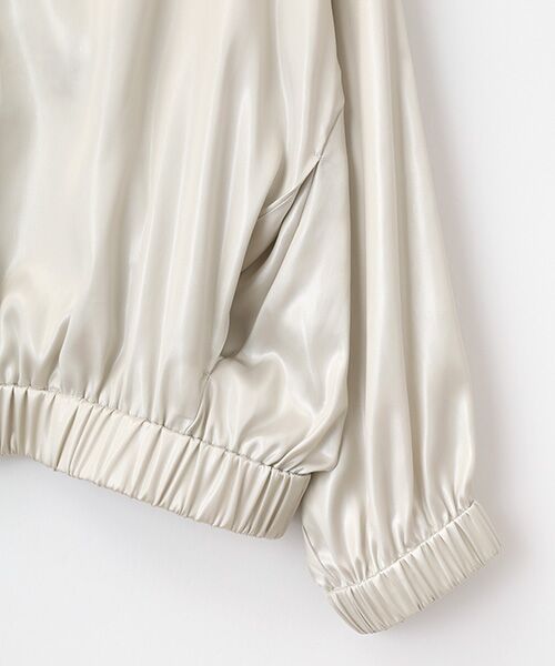 MOGA / モガ ブルゾン | スタイリスト戸野塚かおるコラボ ネイルヴィンテージサテンショートブルゾン | 詳細3