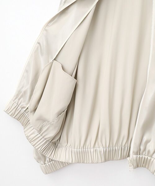 MOGA / モガ ブルゾン | スタイリスト戸野塚かおるコラボ ネイルヴィンテージサテンショートブルゾン | 詳細4