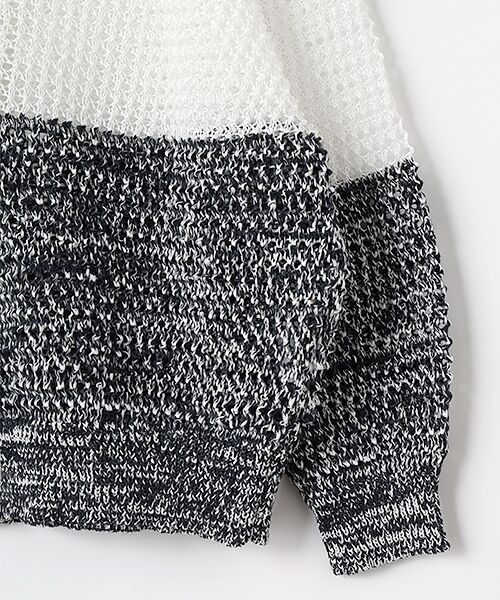 MOGA / モガ カーディガン・ボレロ | テープヤーン×スラリット糸バイカラーカーディガン | 詳細3