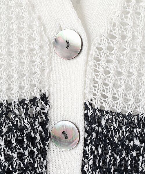 MOGA / モガ カーディガン・ボレロ | テープヤーン×スラリット糸バイカラーカーディガン | 詳細4