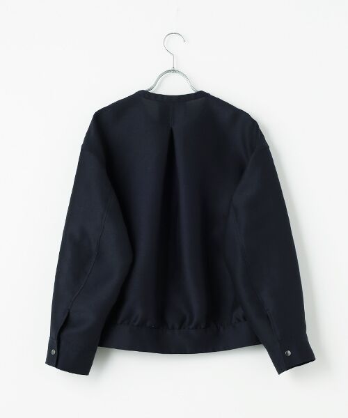 MOGA / モガ ブルゾン | シャイニーダブルクロスノーカラーブルゾン | 詳細1