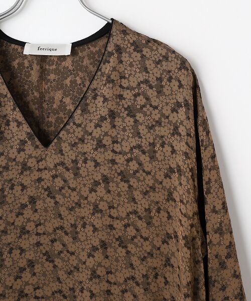 MOGA / モガ ロング・マキシ丈ワンピース | feerique フラワージャガードVネックワンピース | 詳細2