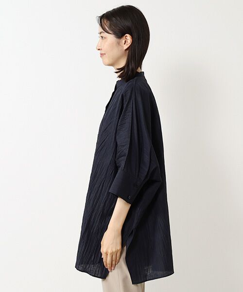 MOGA / モガ シャツ・ブラウス | リネンワッシャーバンドカラーシャツ | 詳細2