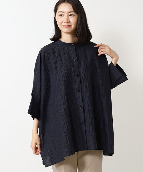 BOURRIENNE PARIS X リネン100 麻　バンドカラー　シャツ BOURRIENNE Paris X(ブーリエンヌ) | コルテージ バンドカラー