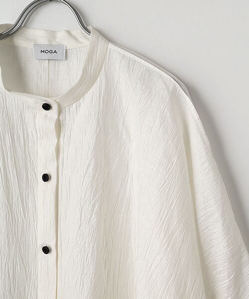 MOGA / モガ シャツ・ブラウス | リネンワッシャーバンドカラーシャツ | 詳細8
