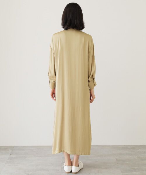 MOGA / モガ ロング・マキシ丈ワンピース | 雑誌eclat ×スタイリスト池田奈加子コラボ ドレープサテンワンピース | 詳細10