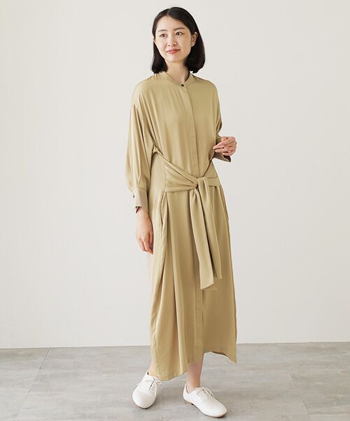 MOGA / モガ ロング・マキシ丈ワンピース | 雑誌eclat ×スタイリスト池田奈加子コラボ ドレープサテンワンピース | 詳細11