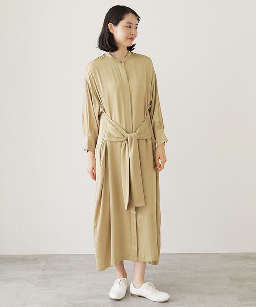 MOGA / モガ ロング・マキシ丈ワンピース | 雑誌eclat ×スタイリスト池田奈加子コラボ ドレープサテンワンピース | 詳細12