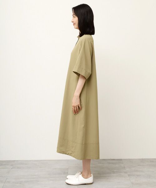 MOGA / モガ ロング・マキシ丈ワンピース | ブロードエアフローハーフスリーブシャツワンピース | 詳細2