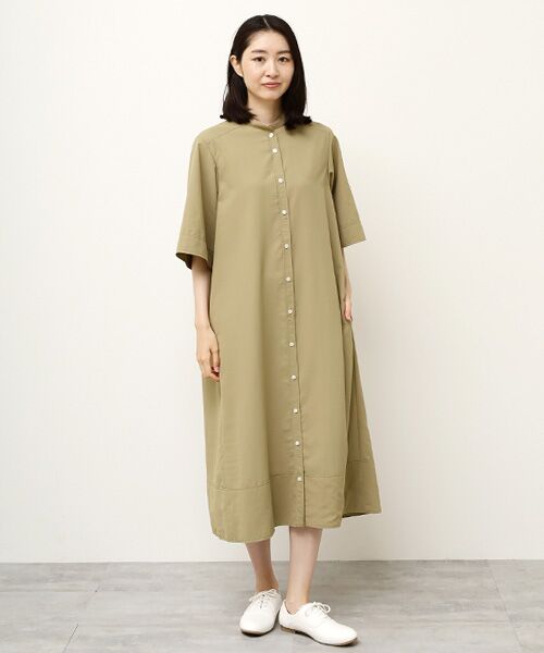 MOGA / モガ ロング・マキシ丈ワンピース | ブロードエアフローハーフスリーブシャツワンピース | 詳細4