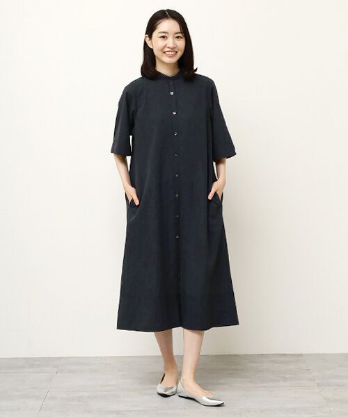 MOGA / モガ ロング・マキシ丈ワンピース | ブロードエアフローハーフスリーブシャツワンピース | 詳細11