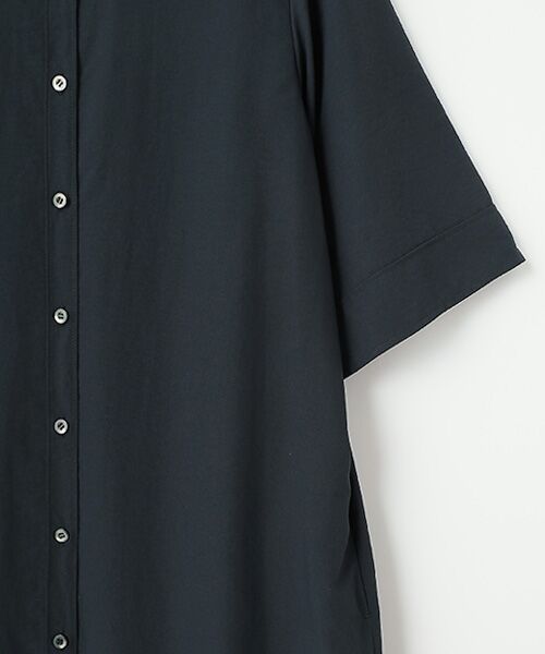 【タグ付未使用】MOGA モガ ロングシャツワンピース　ネイビー／２ タグ付未使用】MOGA モガ ロングシャツワンピース ネイビー／2