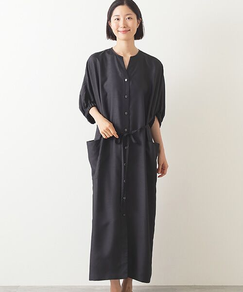 feerique シャンタンワンピース （ロング・マキシ丈ワンピース