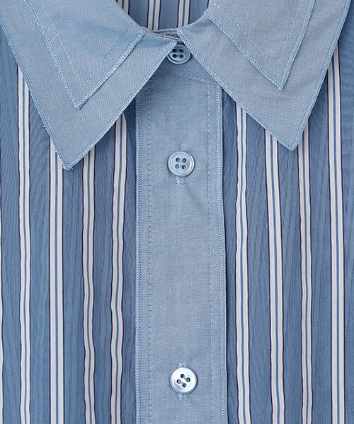 MOGA / モガ シャツ・ブラウス | シアーメモリーストライプシャツブラウス | 詳細4