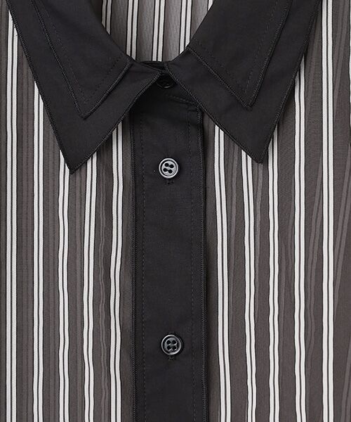 MOGA / モガ シャツ・ブラウス | シアーメモリーストライプシャツブラウス | 詳細5