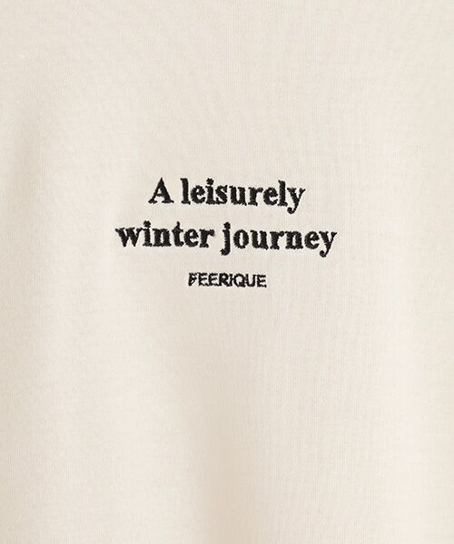 MOGA / モガ Tシャツ | feerique　刺繍ロゴラウンドヘムプルオーバー | 詳細1