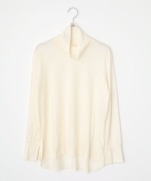 MOGA/モガ ウォッシャブル天竺タートルネックカットソー オフホワイト M MOGA/モガ ウォッシャブル天竺タートルネックカットソー オフホワイト M