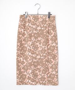 MOGA / モガ ロング・マキシ丈スカート | wb ぼかしフラワープリントポンチタイトスカート