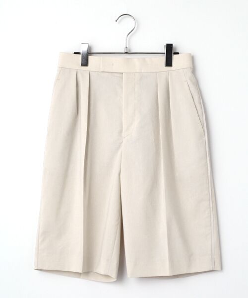 MOGA / モガ ショート・ハーフ・半端丈パンツ | スタイリスト戸野塚かおるコラボ ドライリネンストレッチショートパンツ（キナリ）