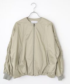 MOGA / モガ ブルゾン | ライトグログランバルーンショートブルゾン