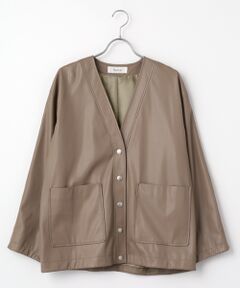 feerique フェイクレザージャケット