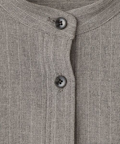 MOGA / モガ シャツ・ブラウス | feerique ウールライクストライプオーバーサイズシャツ | 詳細4