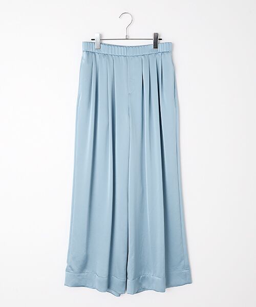 MOGA / モガ その他パンツ | ソアパールサテンワイドパンツ（ブルー）