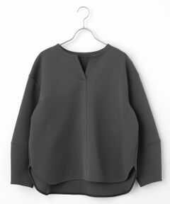 MOGA / モガ カットソー | トリアセダブルニットキーネックジャージトップス