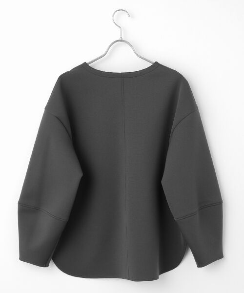 MOGA / モガ カットソー | トリアセダブルニットキーネックジャージトップス | 詳細2