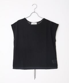 MOGA / モガ カットソー | feerique ラッセルメッシュストライププルオーバー