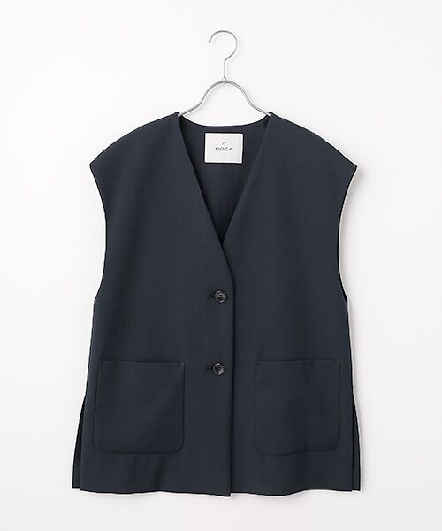 MOGA / モガ ベスト | ライトパウダリーツイルジレ（ネイビー）