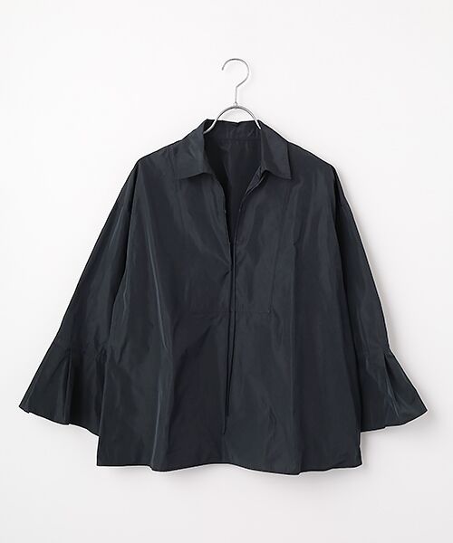 MOGA / モガ シャツ・ブラウス | メモリーマイクロタフタプルオーバーシャツ（ネイビー）