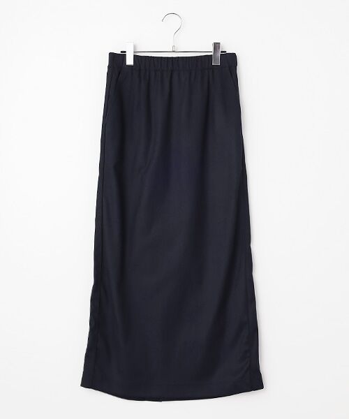 MOGA / モガ ロング・マキシ丈スカート | feerique ウールライクニットツイルパイピングスカート（ネイビー）