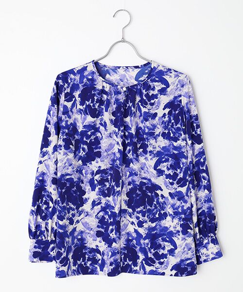 MOGA / モガ シャツ・ブラウス | wb アブストラクトライクプリントブラウス（ブルー系その他）
