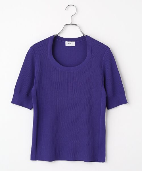 MOGA / モガ ニット・セーター | フルーレニットトップス（パープル）