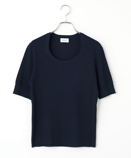MOGA / モガ ニット・セーター | フルーレニットトップス（ダークネイビー）