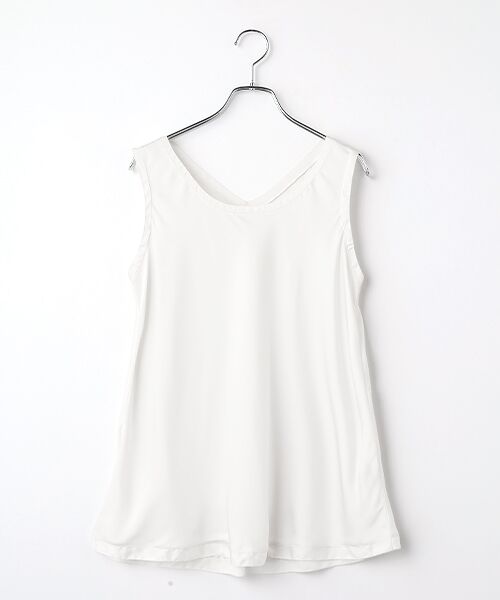 MOGA / モガ タンクトップ | シルクライクポリサテンタンクトップ（オフホワイト）