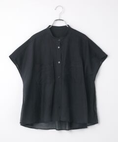MOGA / モガ シャツ・ブラウス | ワッシャーボイルバンドカラーフレアブラウス