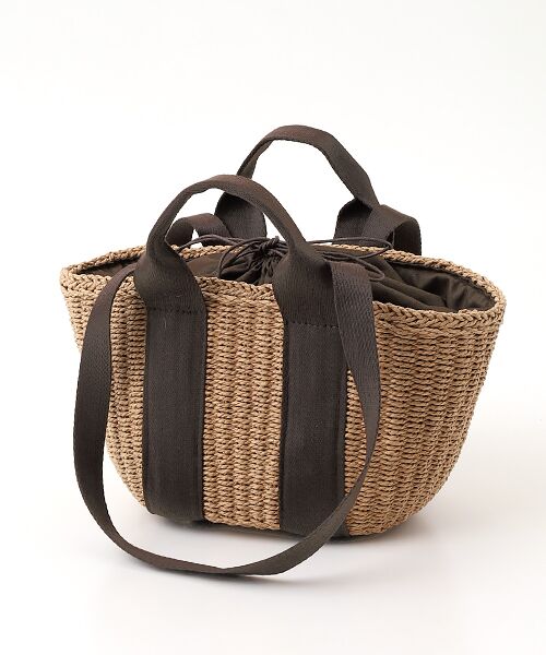 MONICA / モニカ かごバック | 【MONICA】ダブルハンドルかごバッグ（ダークチョコ）