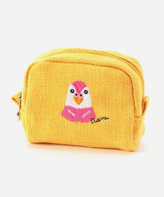 MONO COMME CA / モノコムサ ポーチ | 【モノコムサ】ことり刺繍ポーチ