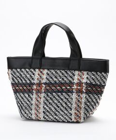 MONO COMME CA / モノコムサ トートバッグ | チェック　ツイード　ミニ　トート