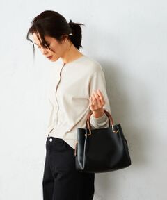 MONO COMME CA / モノコムサ ハンドバッグ | 〈5way〉フェイクレザー ポーチ付き ハンドバッグ