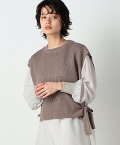 MONO COMME CA / モノコムサ ベスト | 透かし編み　ニットベスト