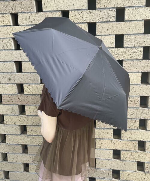 MONO COMME CA / モノコムサ 傘 | 【晴雨兼用】UVカット　レース調　折りたたみ傘 | 詳細3