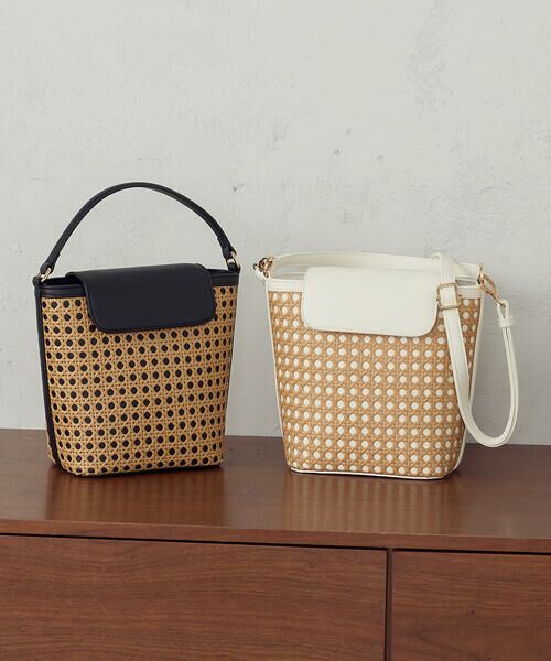 MONO COMME CA / モノコムサ ハンドバッグ | 2way ワンハンドル 雑材バッグ | 詳細20