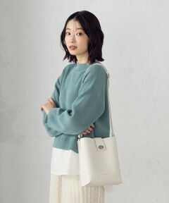 MONO COMME CA / モノコムサ ショルダーバッグ | ひねり金具 縦長ショルダー