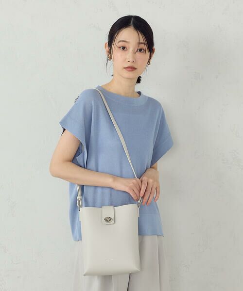 MONO COMME CA/モノコムサ ひねり金具 縦長ショルダー グレー F MONO COMME CA/モノコムサ ひねり金具 縦長ショルダー グレー F