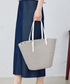 MONO COMME CA / モノコムサ トートバッグ | ペーパーブレード 雑材トートバッグ