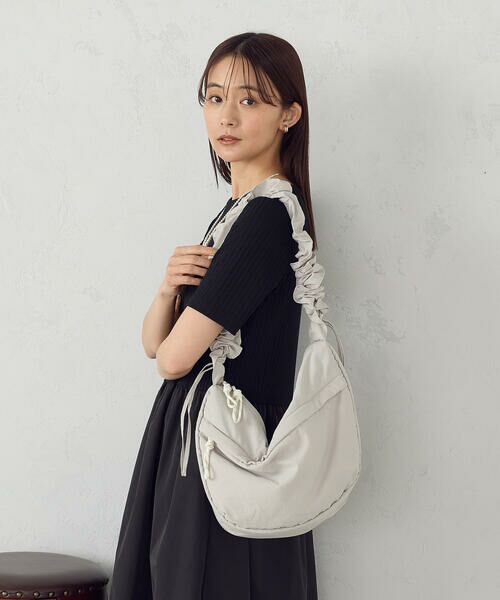 MONO COMME CA/モノコムサ 2WAY ギャザーショルダー グレー F MONO COMME CA/モノコムサ 2WAY ギャザーショルダー グレー F